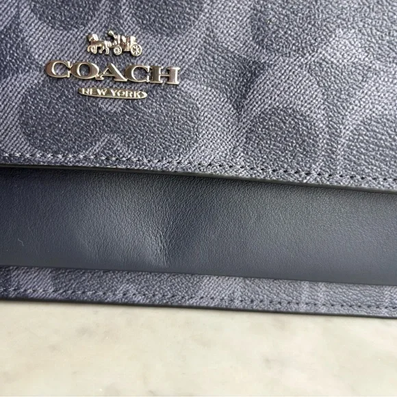 Coach Denim Blue Signature Klare Crossbody Shoulder Bag NWT - Picture 8 of 10